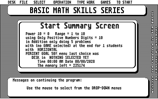 Basic Math Skills Series - Whole Numbers & Decimals atari screenshot